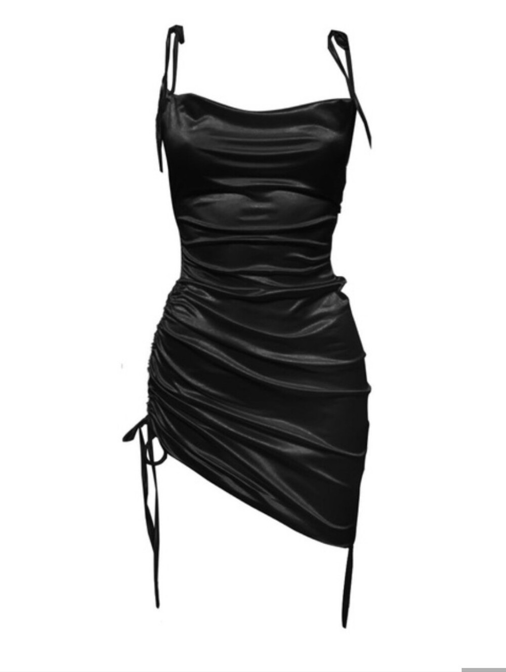LEAU CABO MiNI BLACK DRESS COWL NECKLINE NWT WOMENS SIZE XL